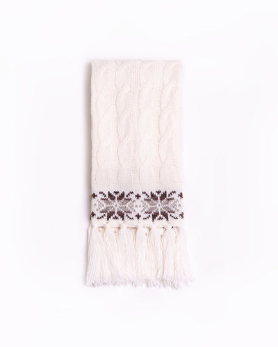 wool white scarf