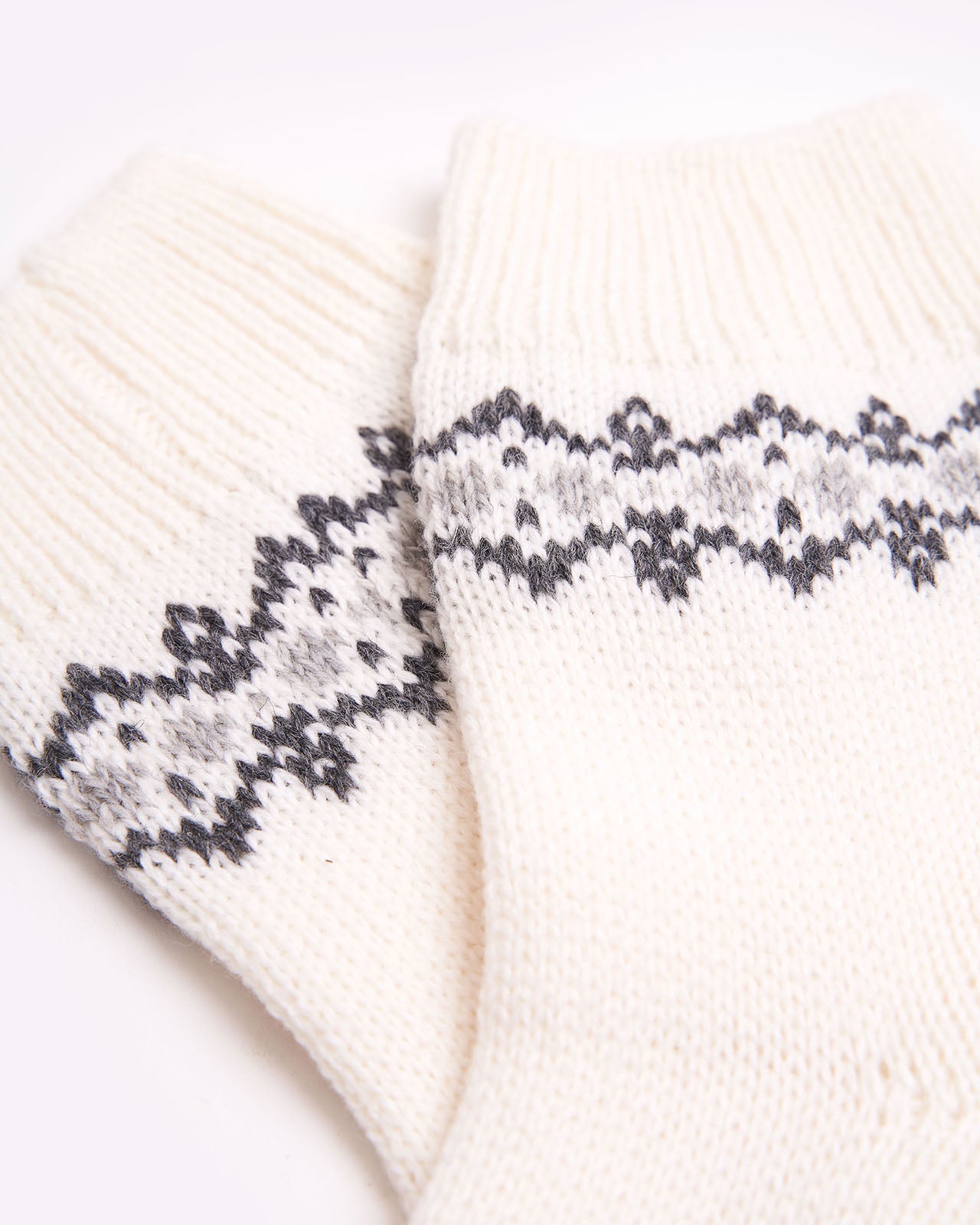 white wool socks