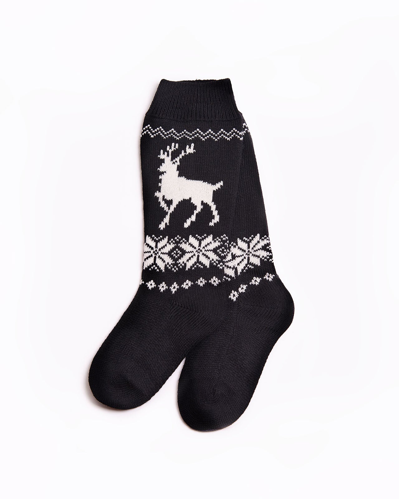 Wool long socks with Reindeers